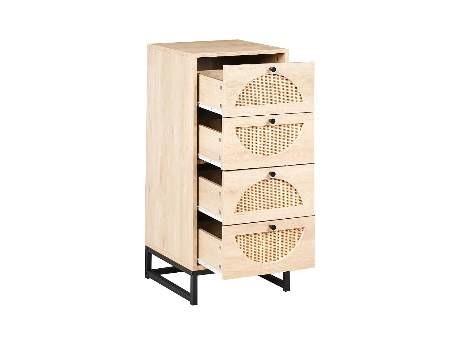 Commode à 4 tiroirs BOTWOOD Marron clair