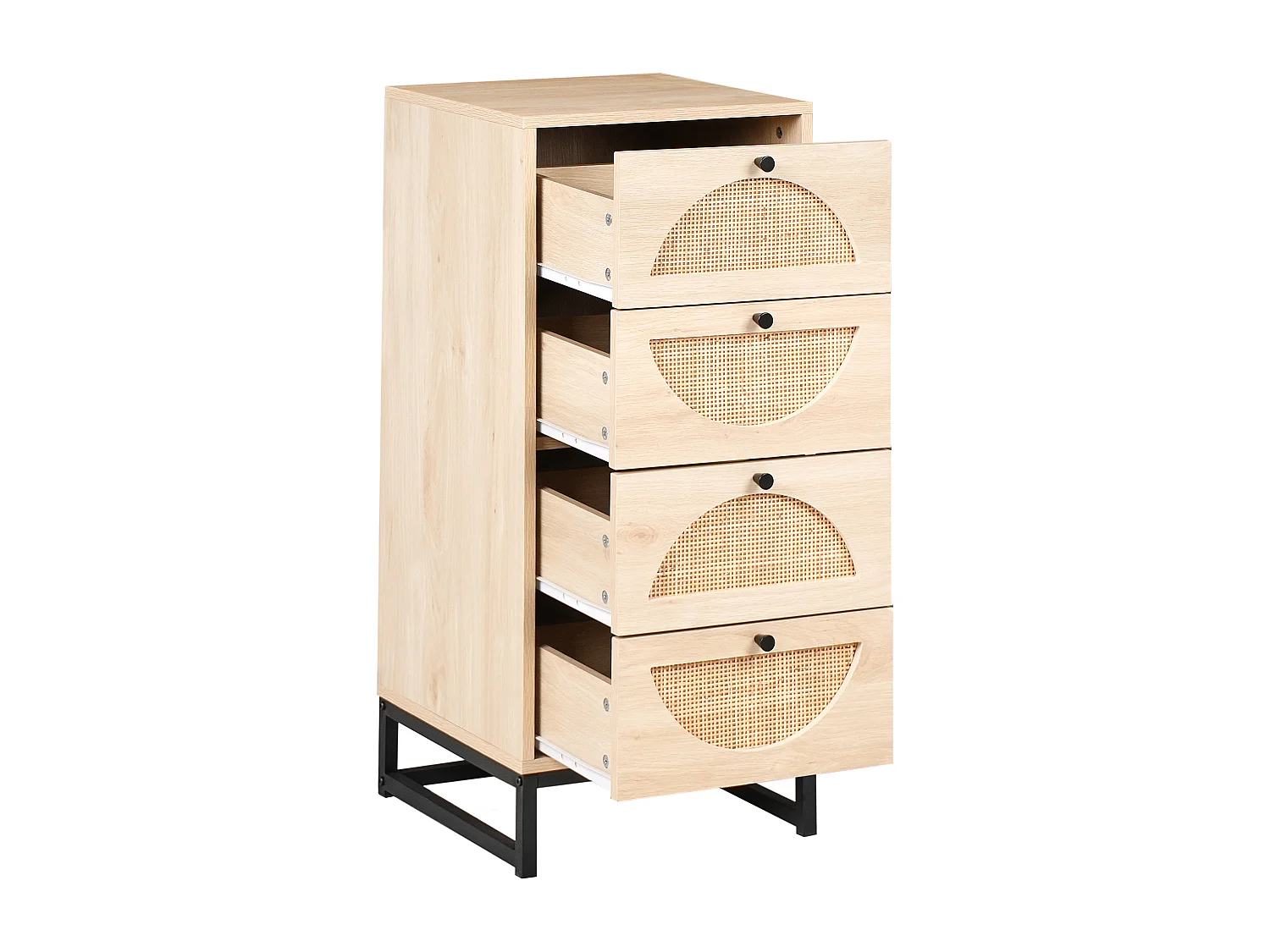 Commode à 4 tiroirs BOTWOOD Marron clair