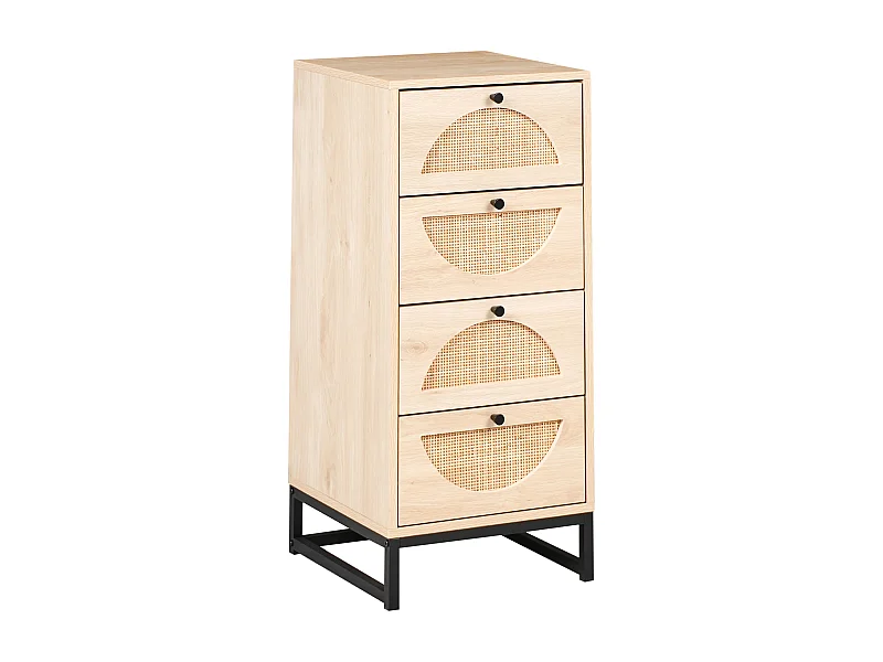 Commode à 4 tiroirs BOTWOOD Marron clair