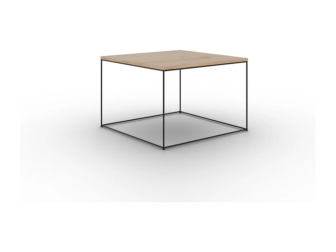 Table basse Joni/contreplaqué et métal/noir&Sonoma