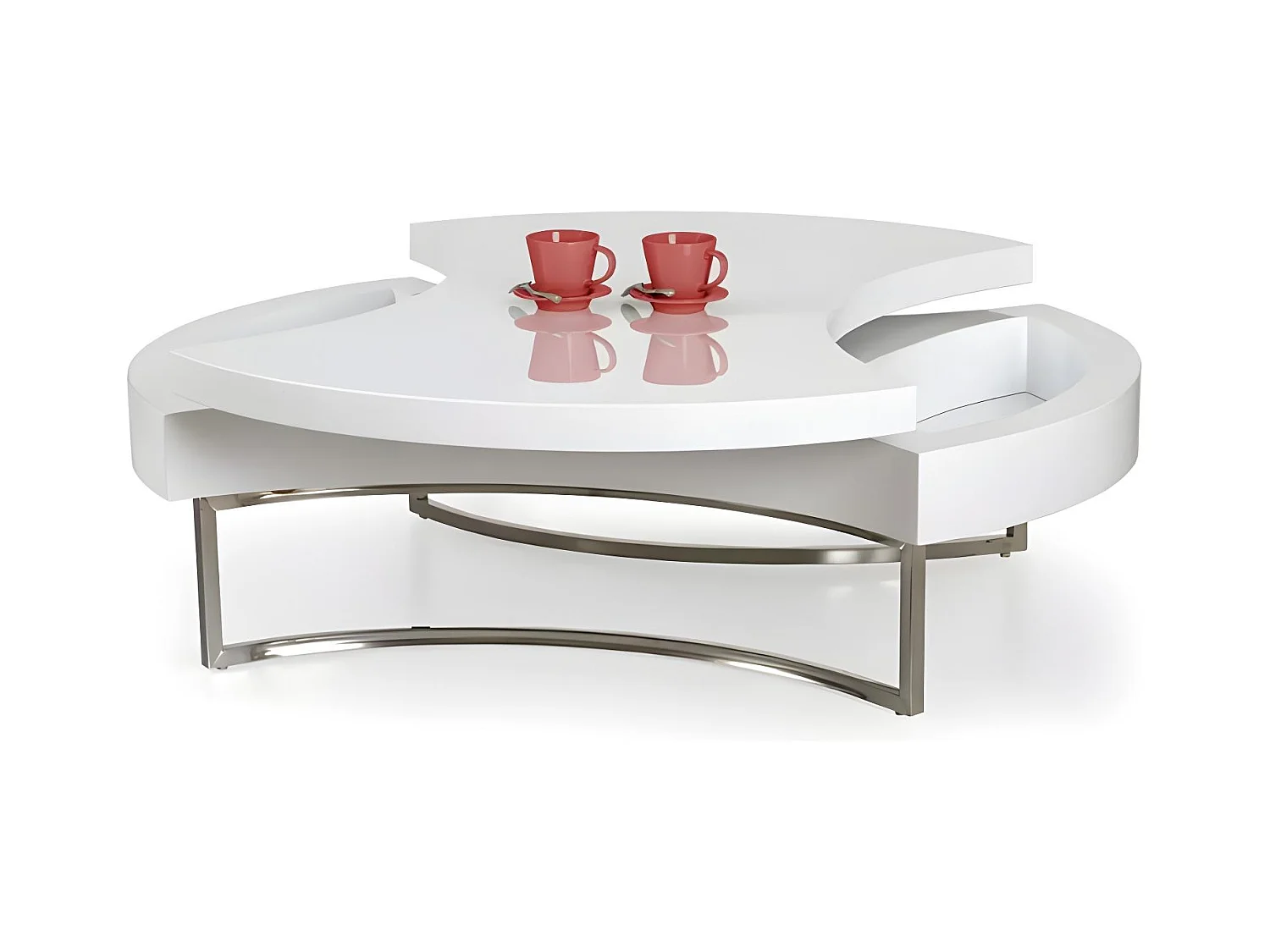 Couchtisch Aurea/Metall/MDF/Weiß