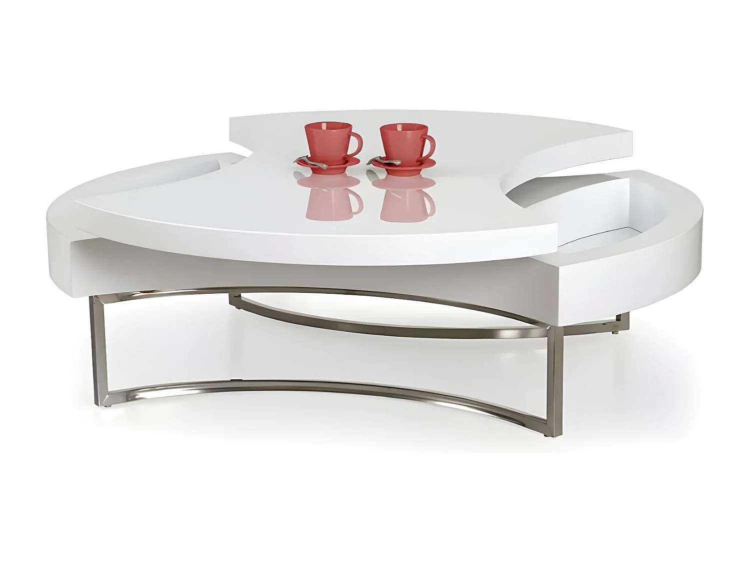 Tavolo del divano Aurea/Metallo/MDF/Bianco