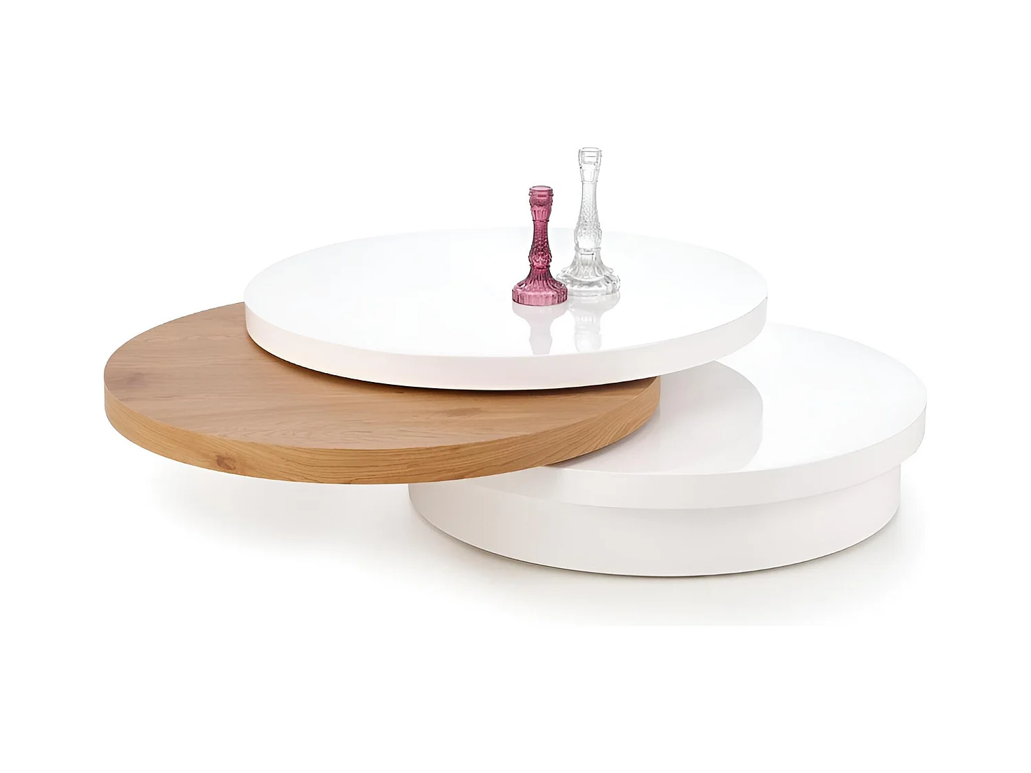 Tavolino Michelle/MDF/Bianco e Marrone