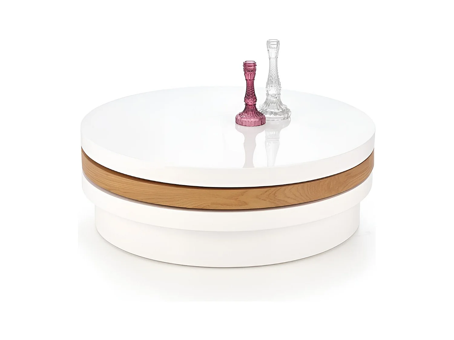 Tavolino Michelle/MDF/Bianco e Marrone