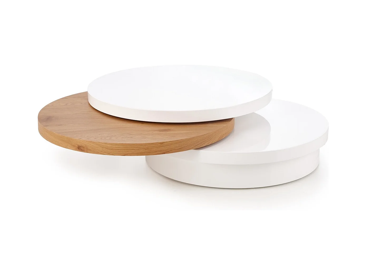 Tavolino Michelle/MDF/Bianco e Marrone