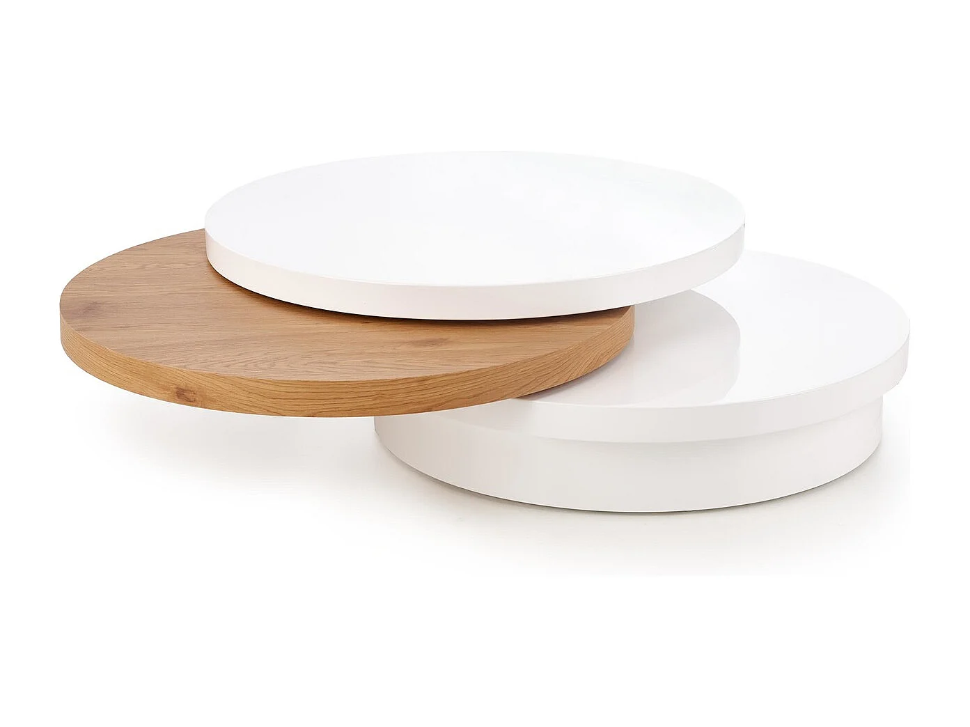 Tavolino Michelle/MDF/Bianco e Marrone