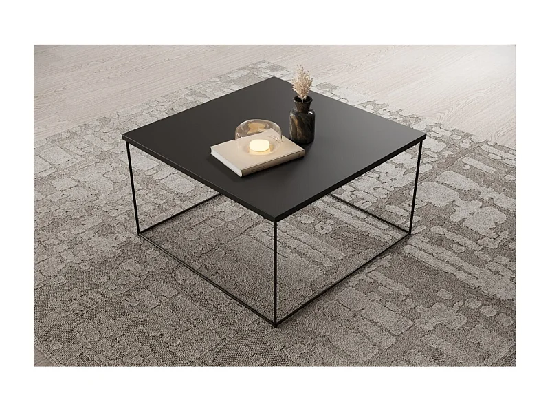 Table basse Joni/contreplaqué et métal/noir