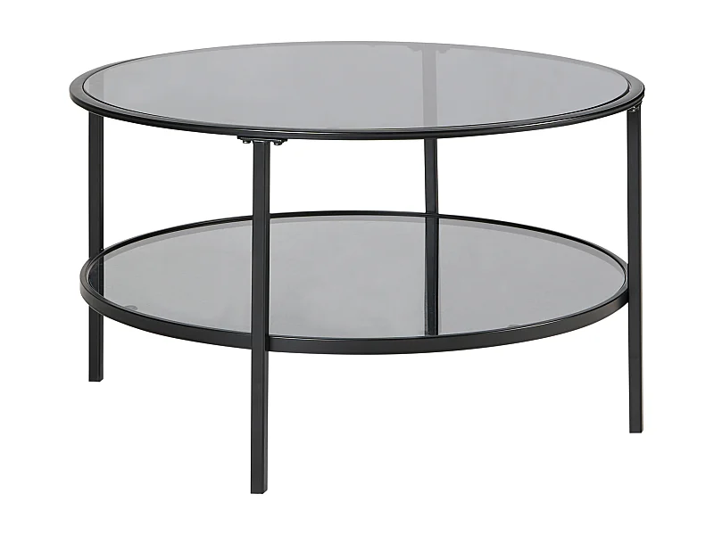 Table basse TELLAKA Verre de sécurité Noir