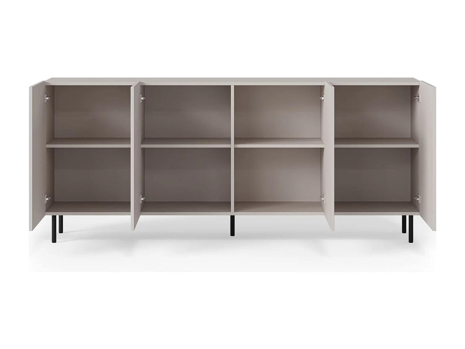 Sideboard Paxos-XL/Drehtüren/MDF/Grau