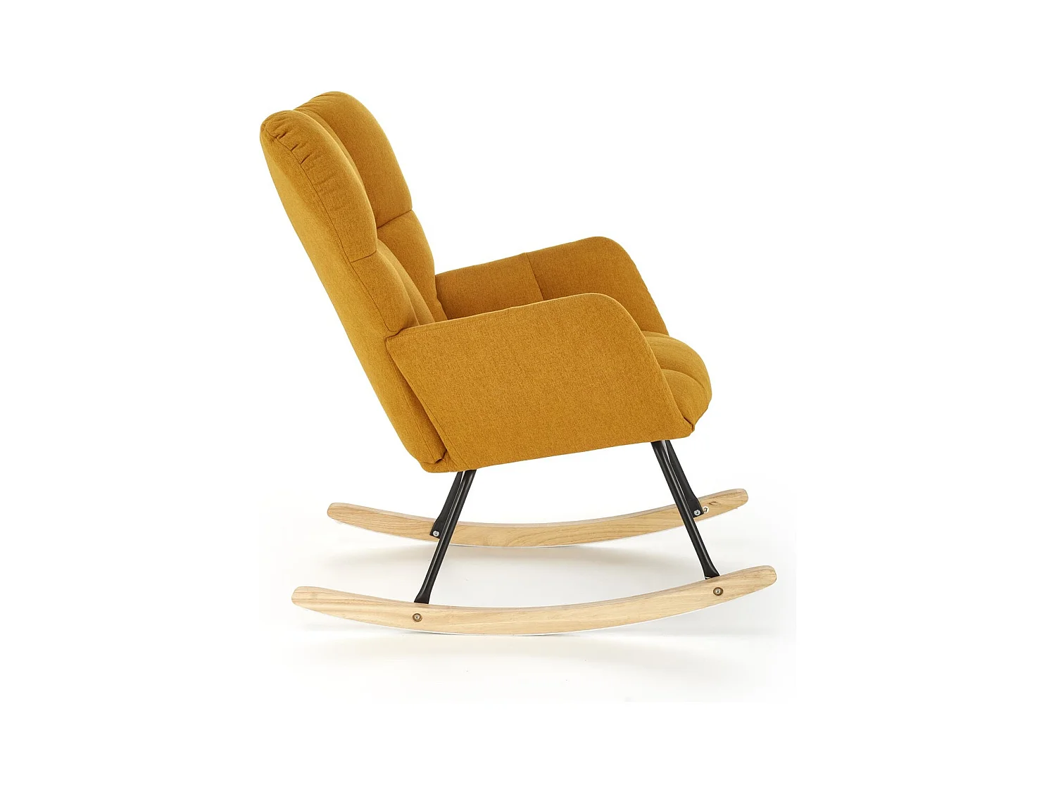 Fauteuil à bascule Vasco / revêtement en tissu / orange