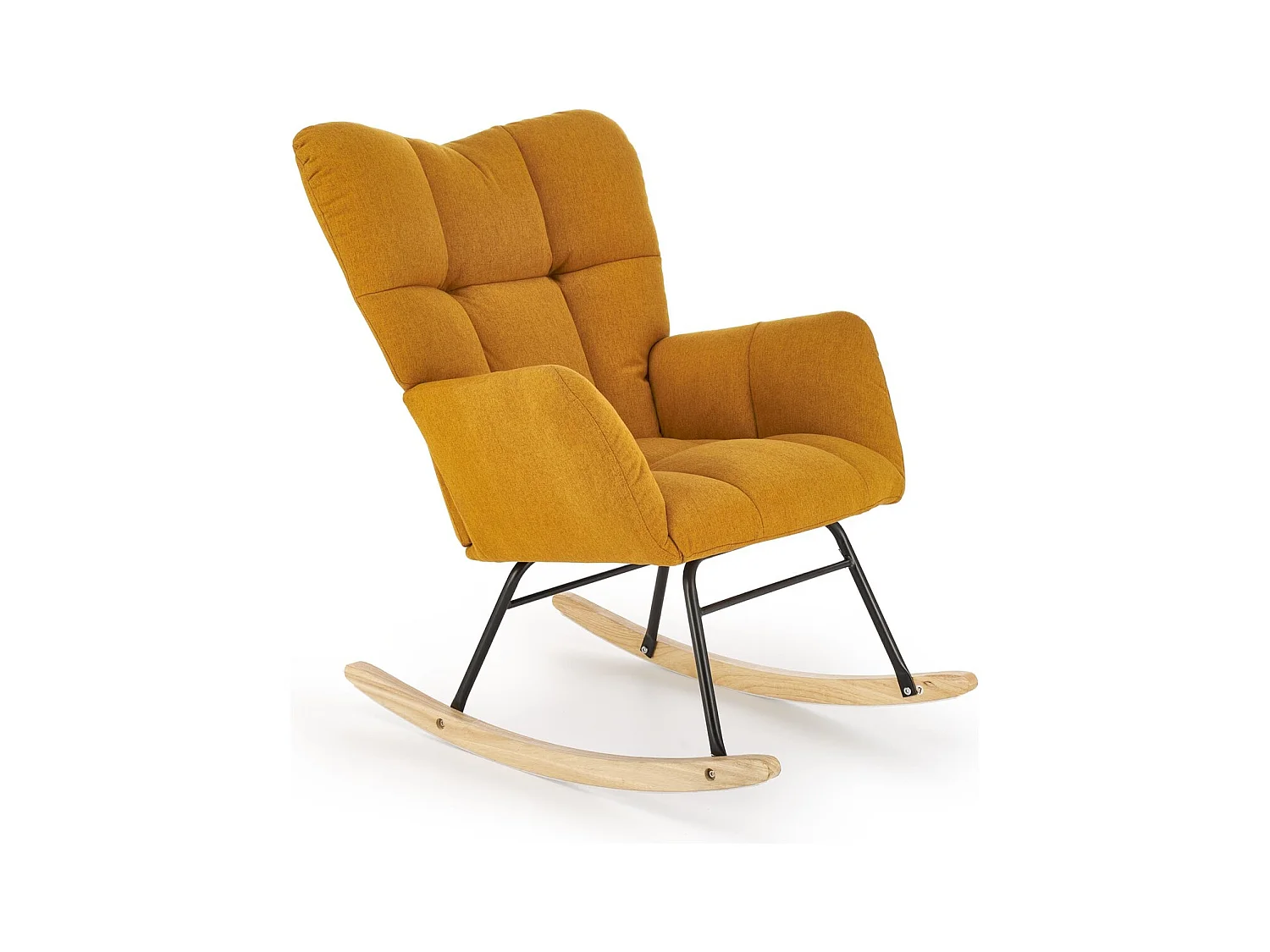 Fauteuil à bascule Vasco / revêtement en tissu / orange