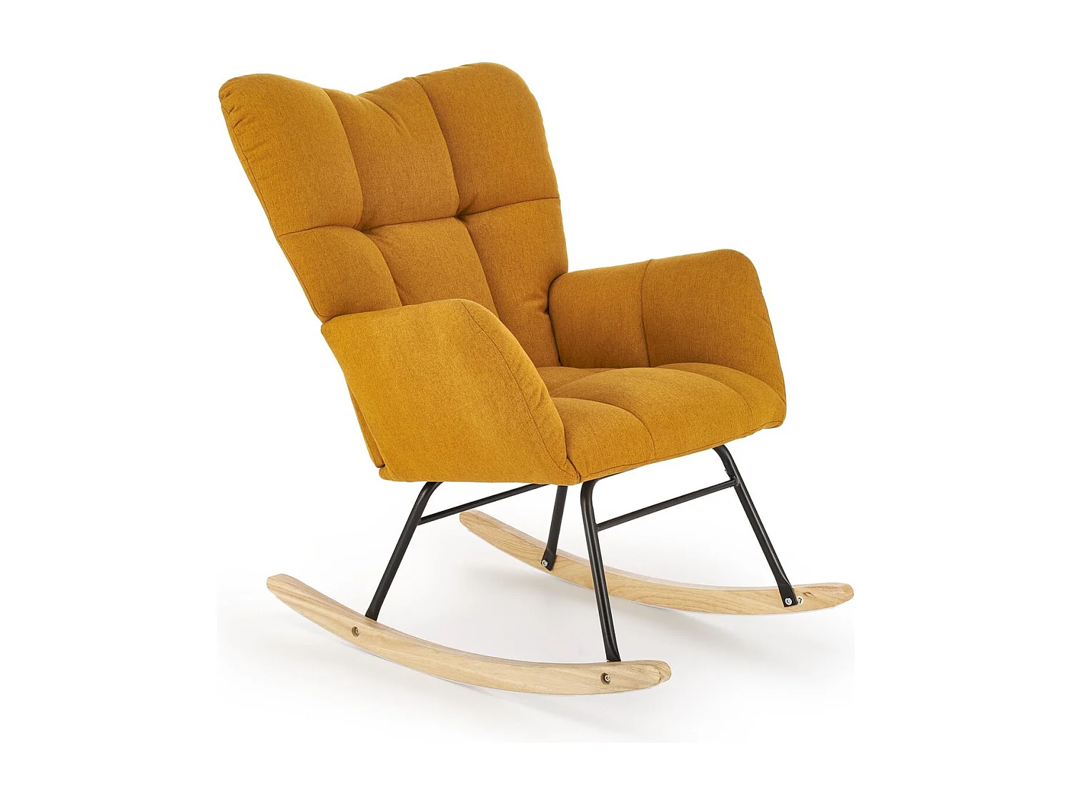 Fauteuil à bascule Vasco / revêtement en tissu / orange