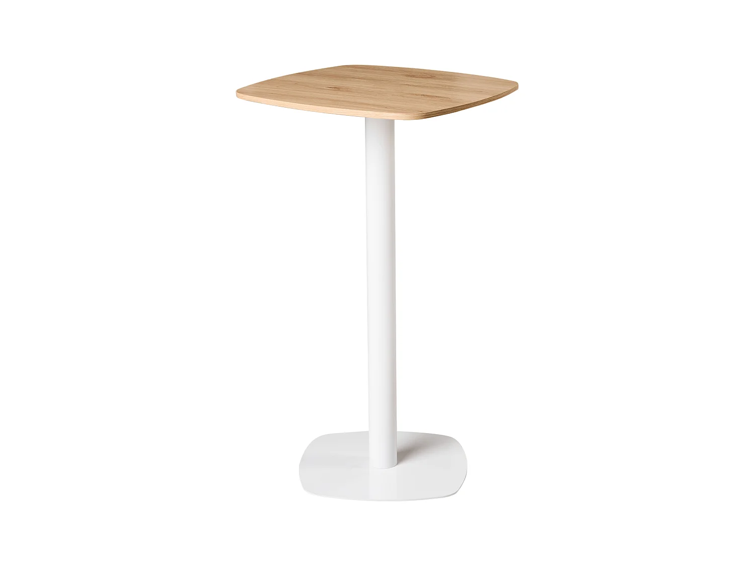 Table de bar MORELLA Marron clair/blanc 60 cm 60 cm