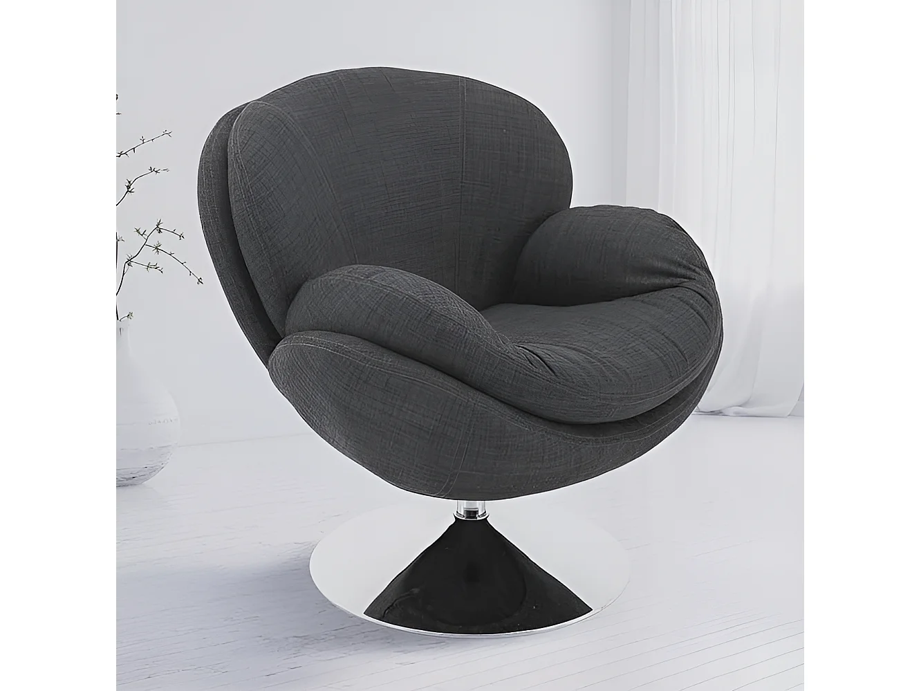 Poltroncina Brigitte/Tessuto/Antracite