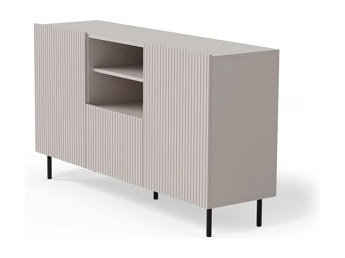 Sideboard Paxos-H/Drehtüren&Schublade/MDF/Grau