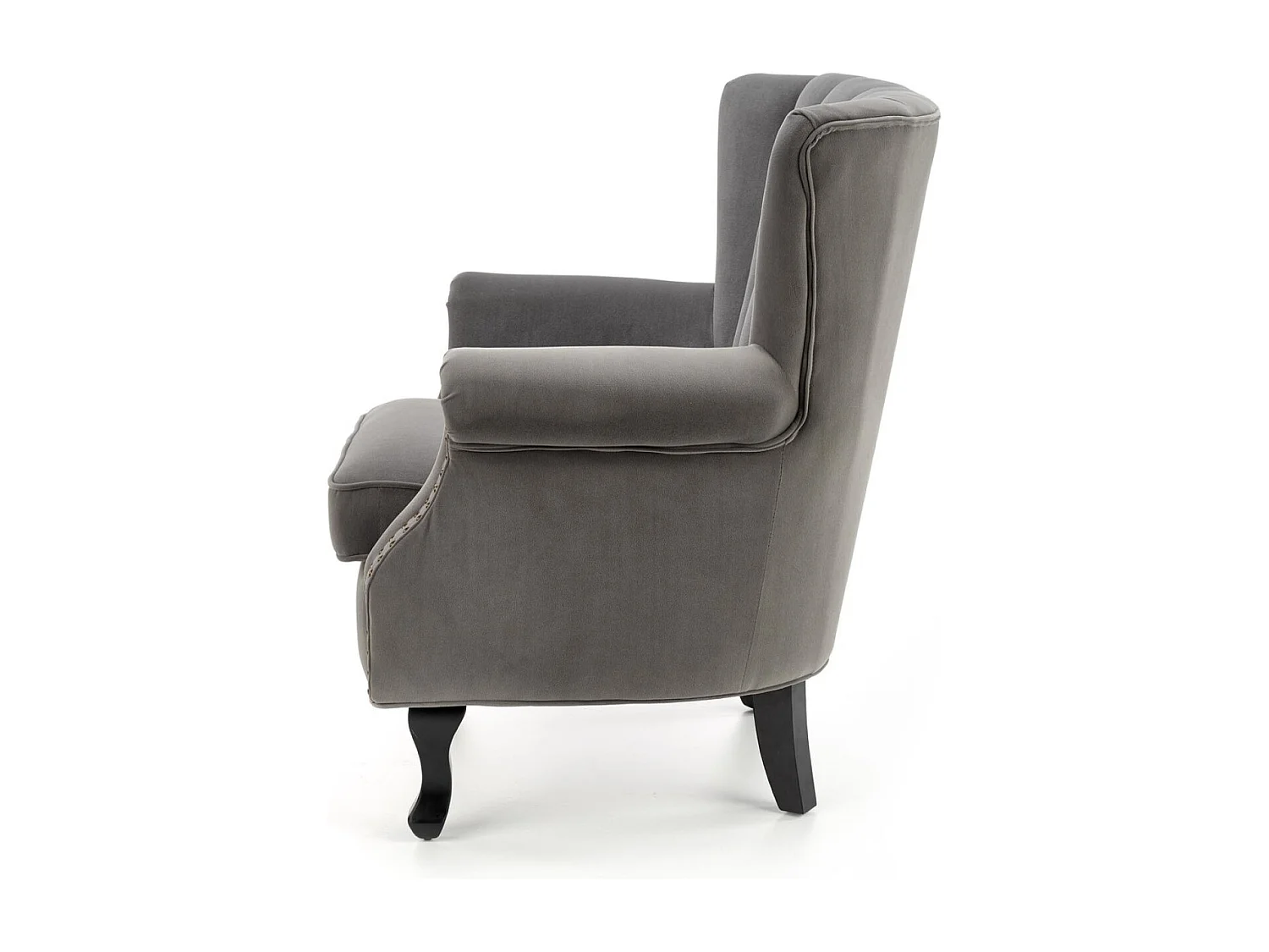 Poltrona relax Titan/Rivestimento in tessuto velluto/Grigio