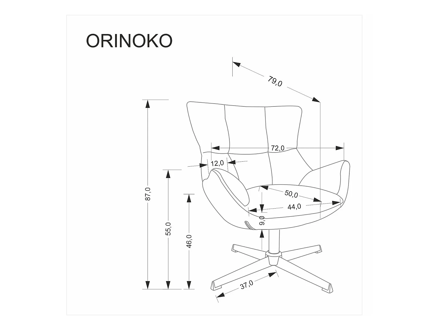 Fauteuil Lammo/fonction pivotante/Tissu/Beige