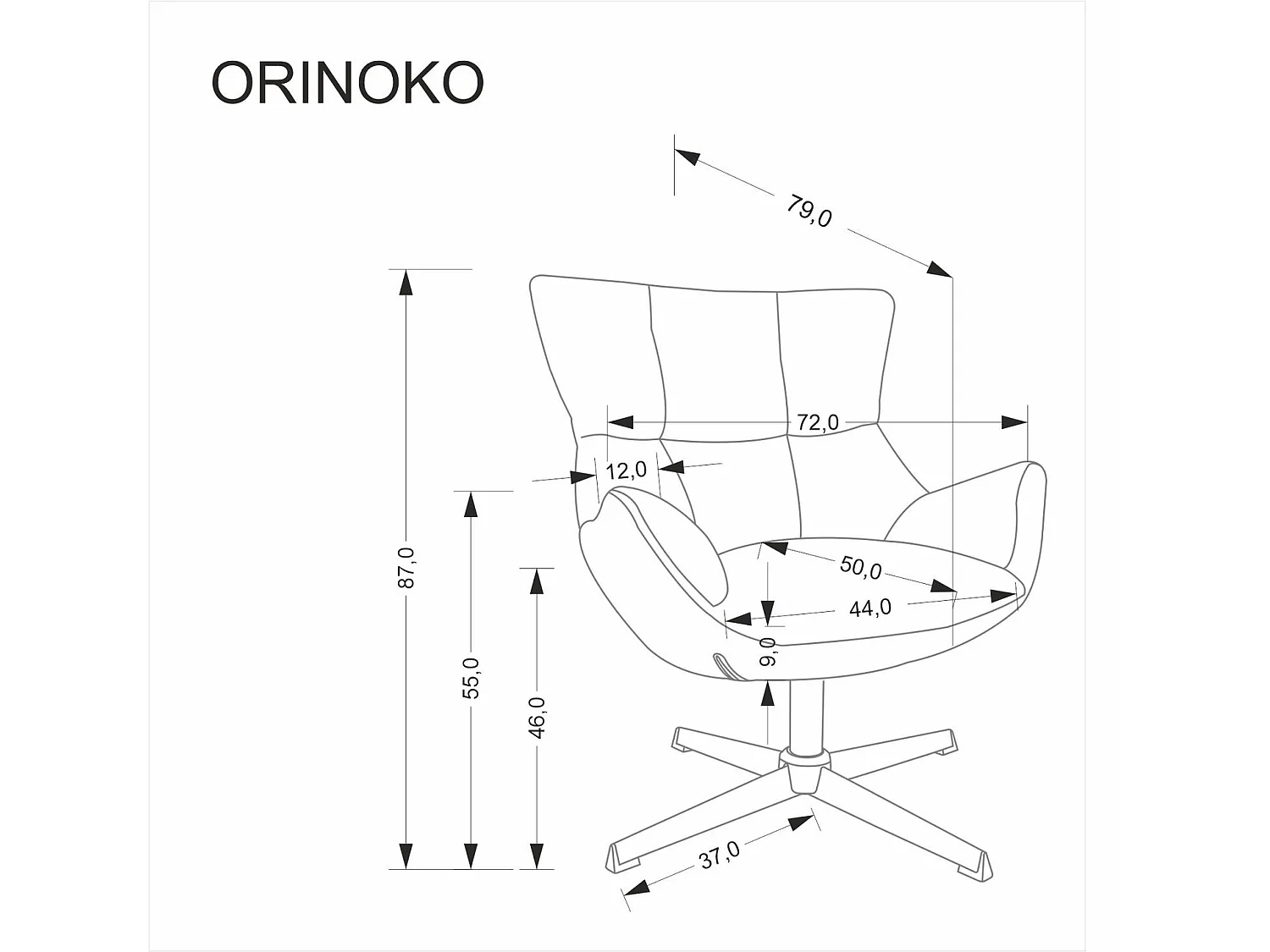 Sessel Lammo/Drehfunktion/Stoffbezug/Beige