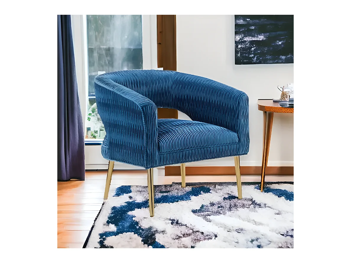 Relax Fauteuil Salong/Tissu/Bleu