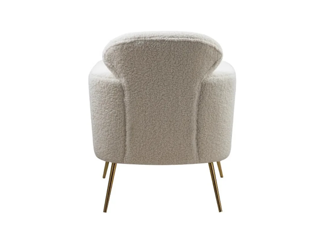 Sessel Melisa/Stoffbezug-Bouclè/Weiss