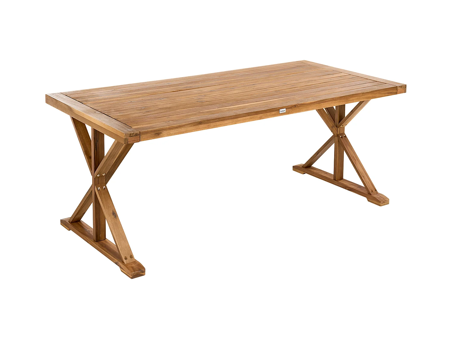 Table de salle à manger de jardin CALABRITTO 90 cm 180 cm Acacia Marron
