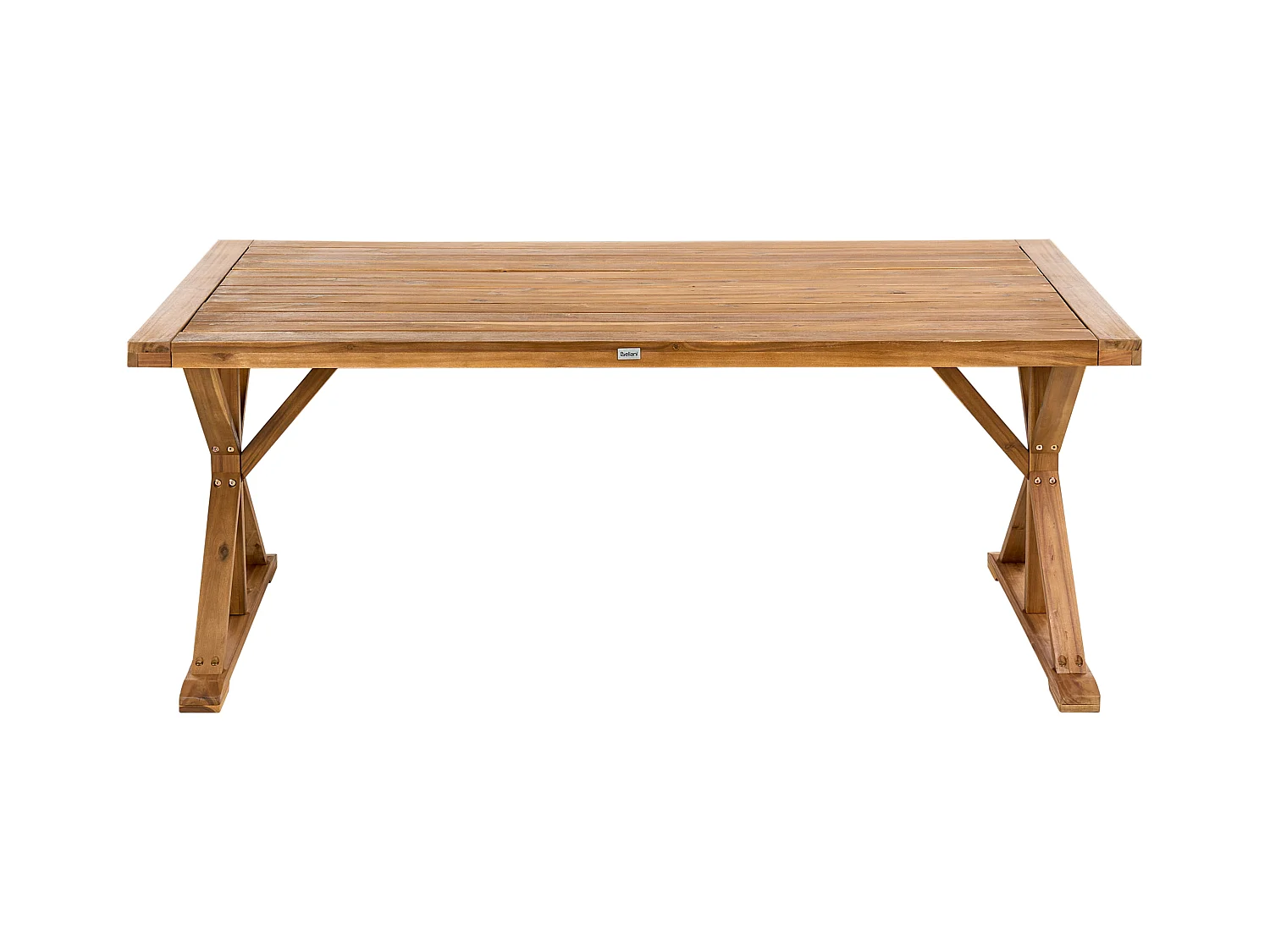 Table de salle à manger de jardin CALABRITTO 90 cm 180 cm Acacia Marron