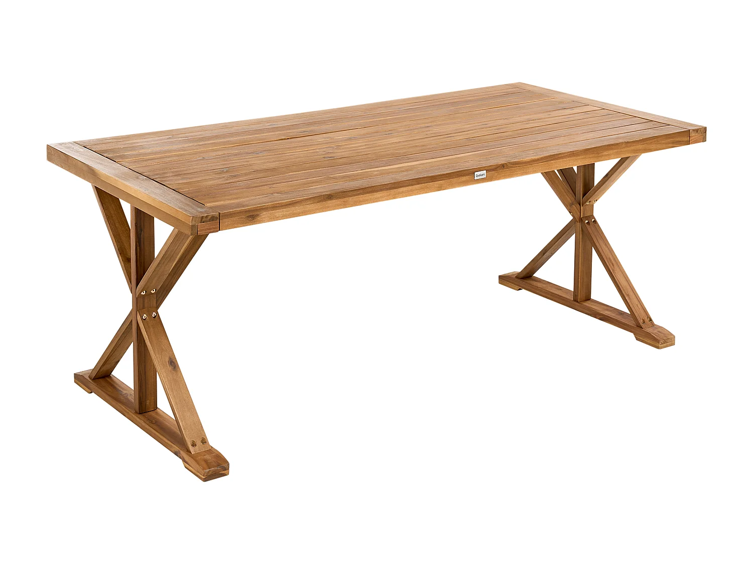 Table de salle à manger de jardin CALABRITTO 90 cm 180 cm Acacia Marron