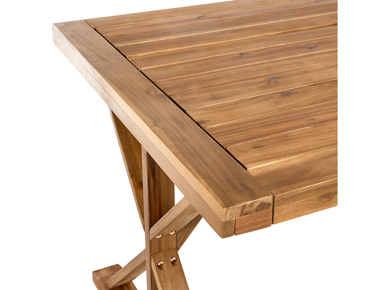 Table de salle à manger de jardin CALABRITTO 90 cm 180 cm Acacia Marron