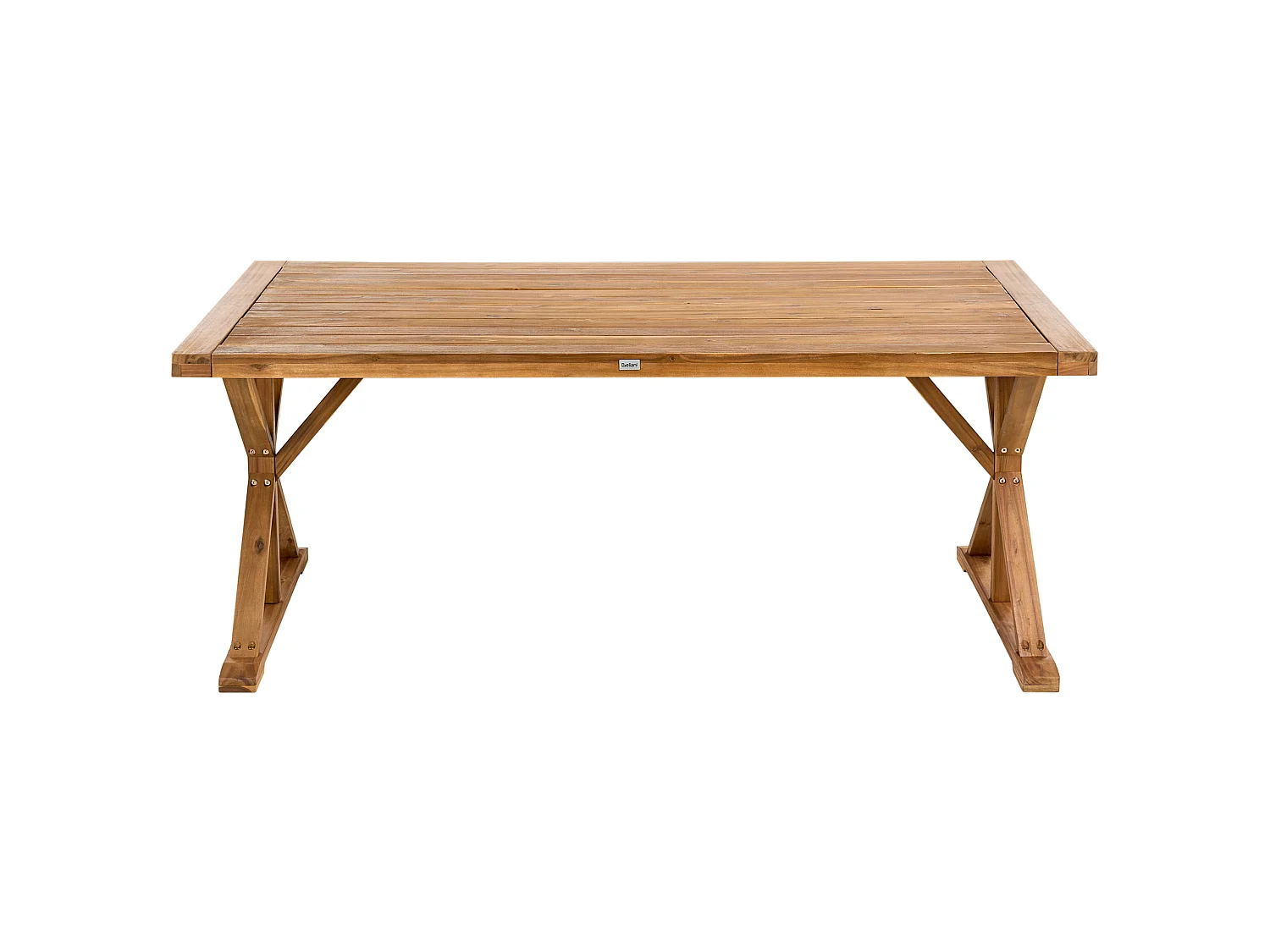 Table de salle à manger de jardin CALABRITTO 90 cm 180 cm Acacia Marron
