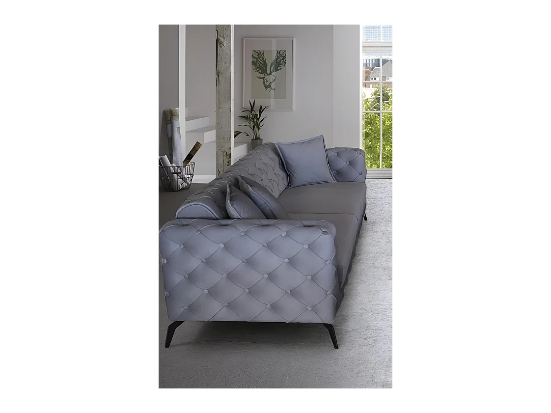 Ensemble canapé Ritz (3+3+1)/Tissu/Anthracite