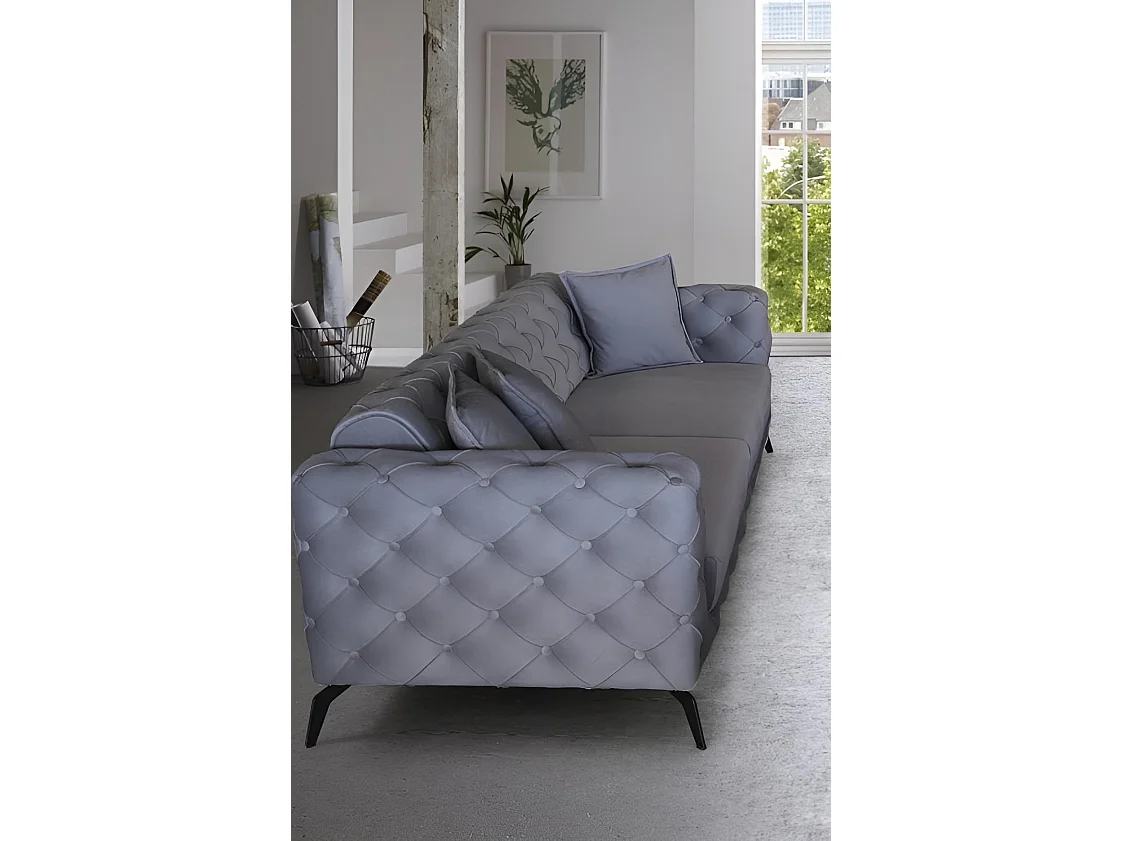 Ensemble canapé Ritz (3+3+1)/Tissu/Anthracite
