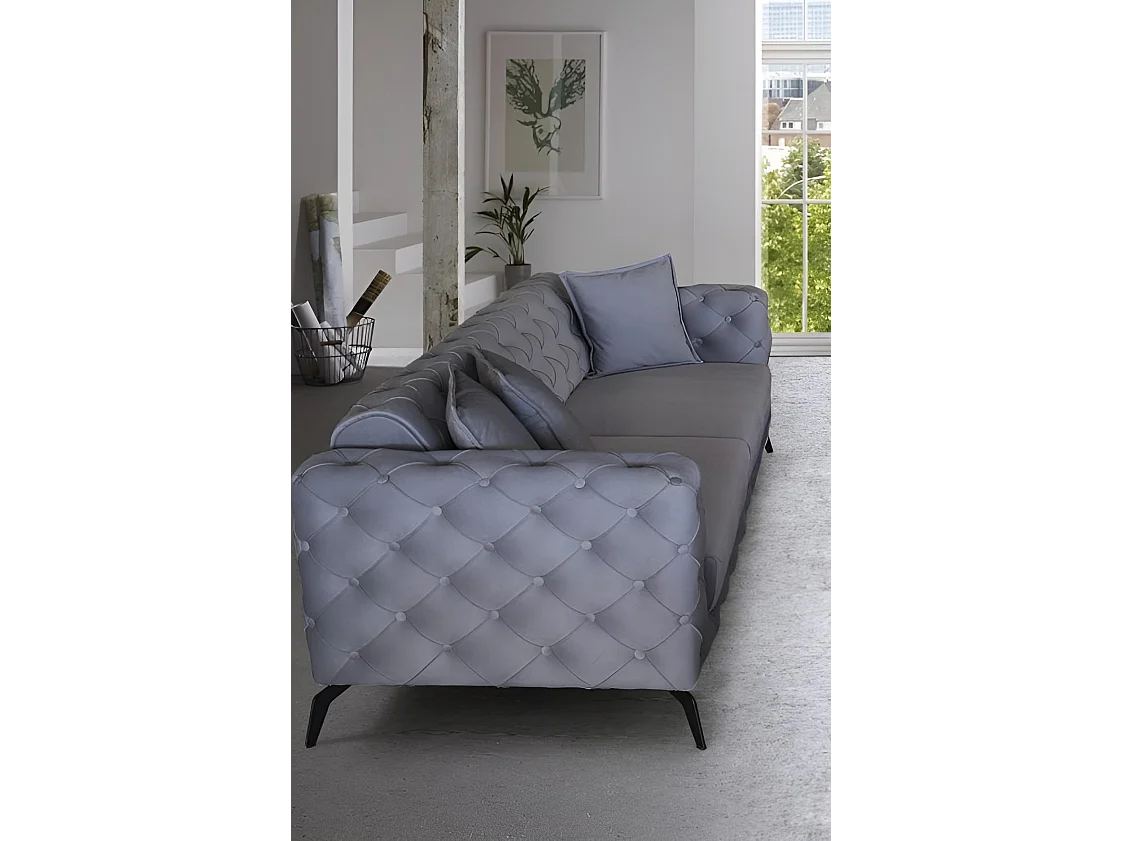 Ensemble canapé Ritz (3+3+1)/Tissu/Anthracite