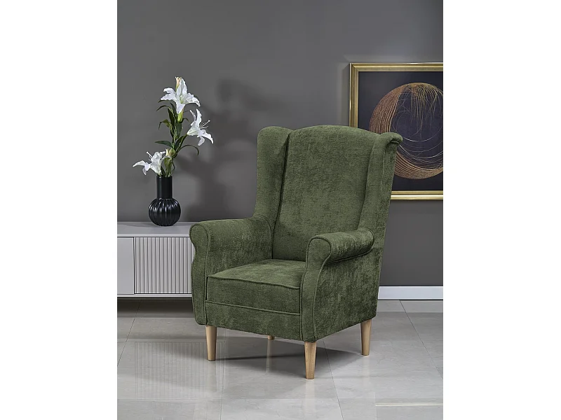 Fauteuil Hernnes/revêtement tissu/vert