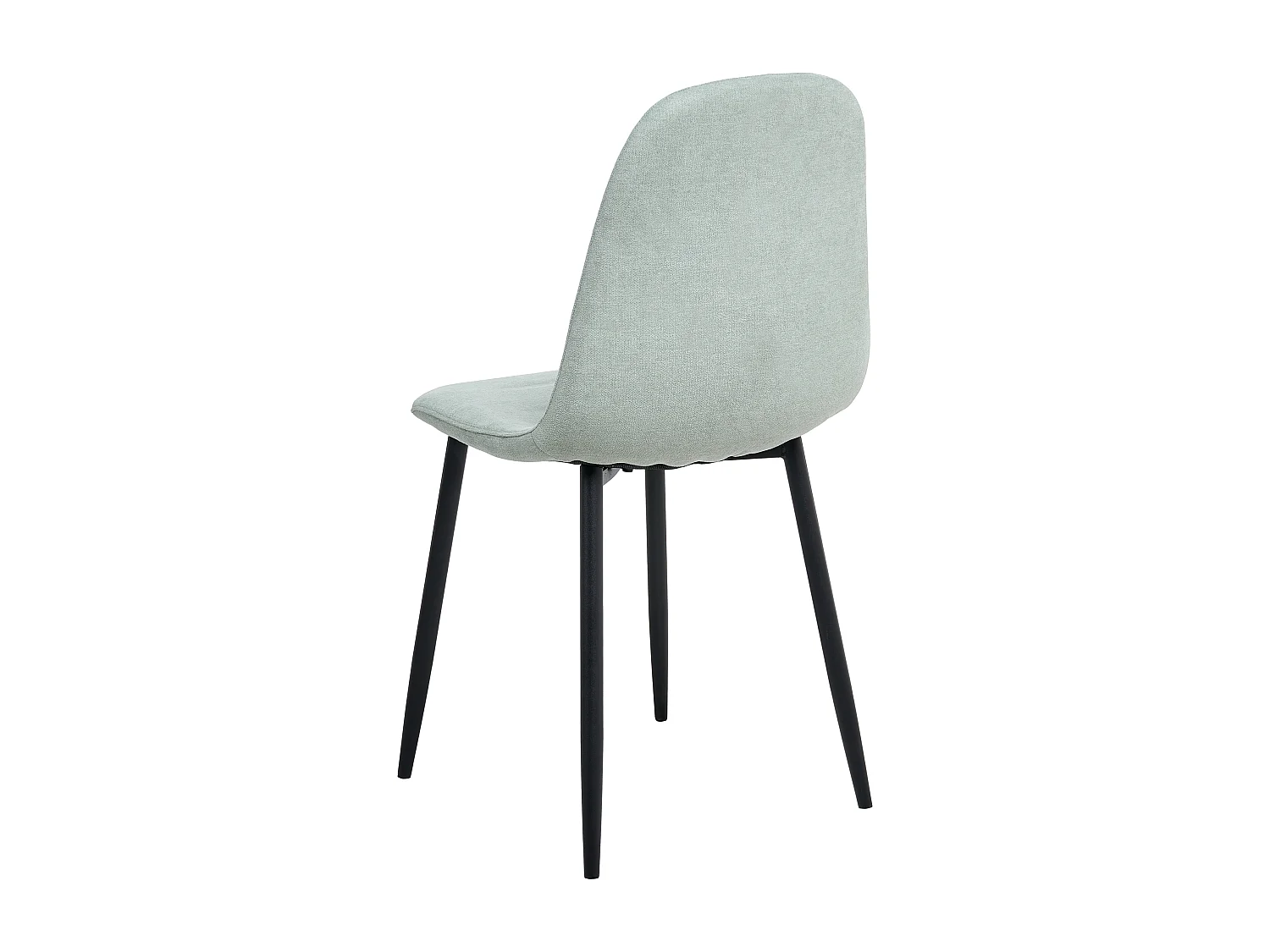 Lot de 4 chaises de salle à manger CRANDALL Tissu Vert clair