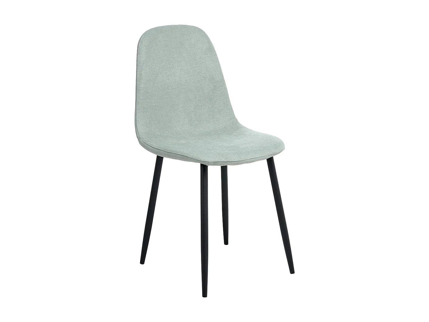 Lot de 4 chaises de salle à manger CRANDALL Tissu Vert clair