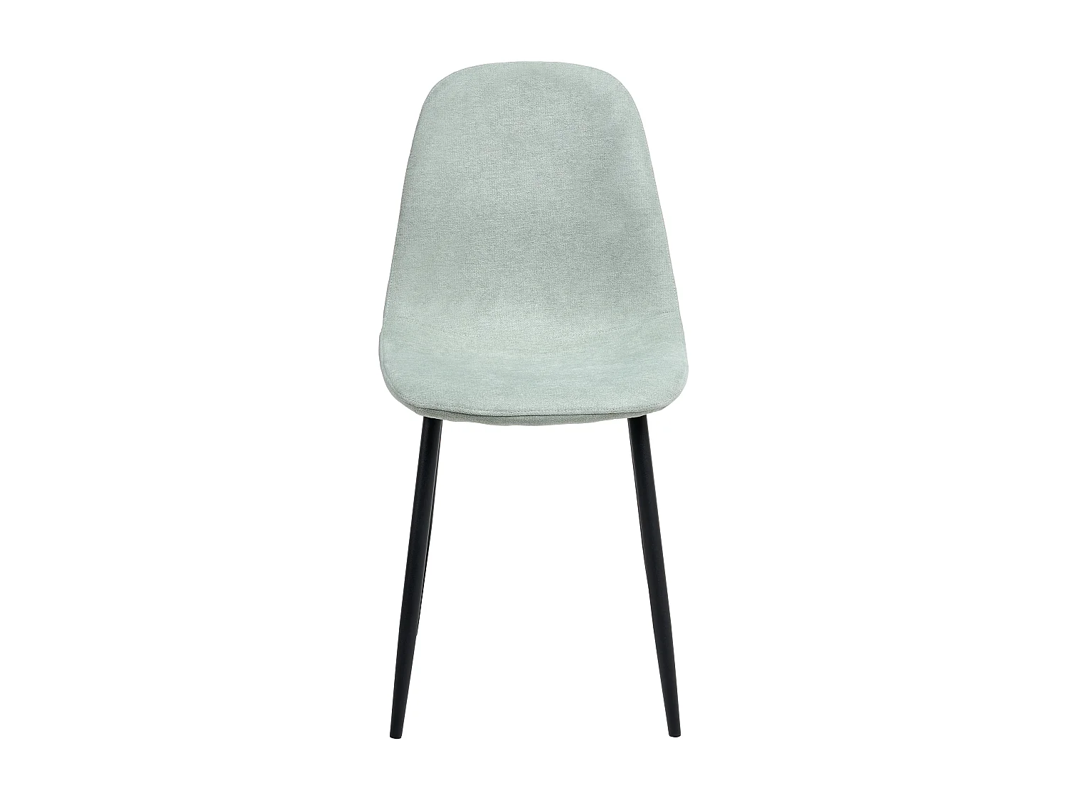 Lot de 4 chaises de salle à manger CRANDALL Tissu Vert clair