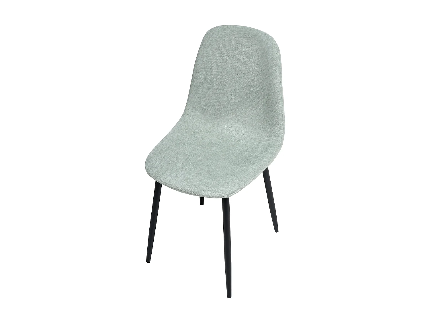 Lot de 4 chaises de salle à manger CRANDALL Tissu Vert clair