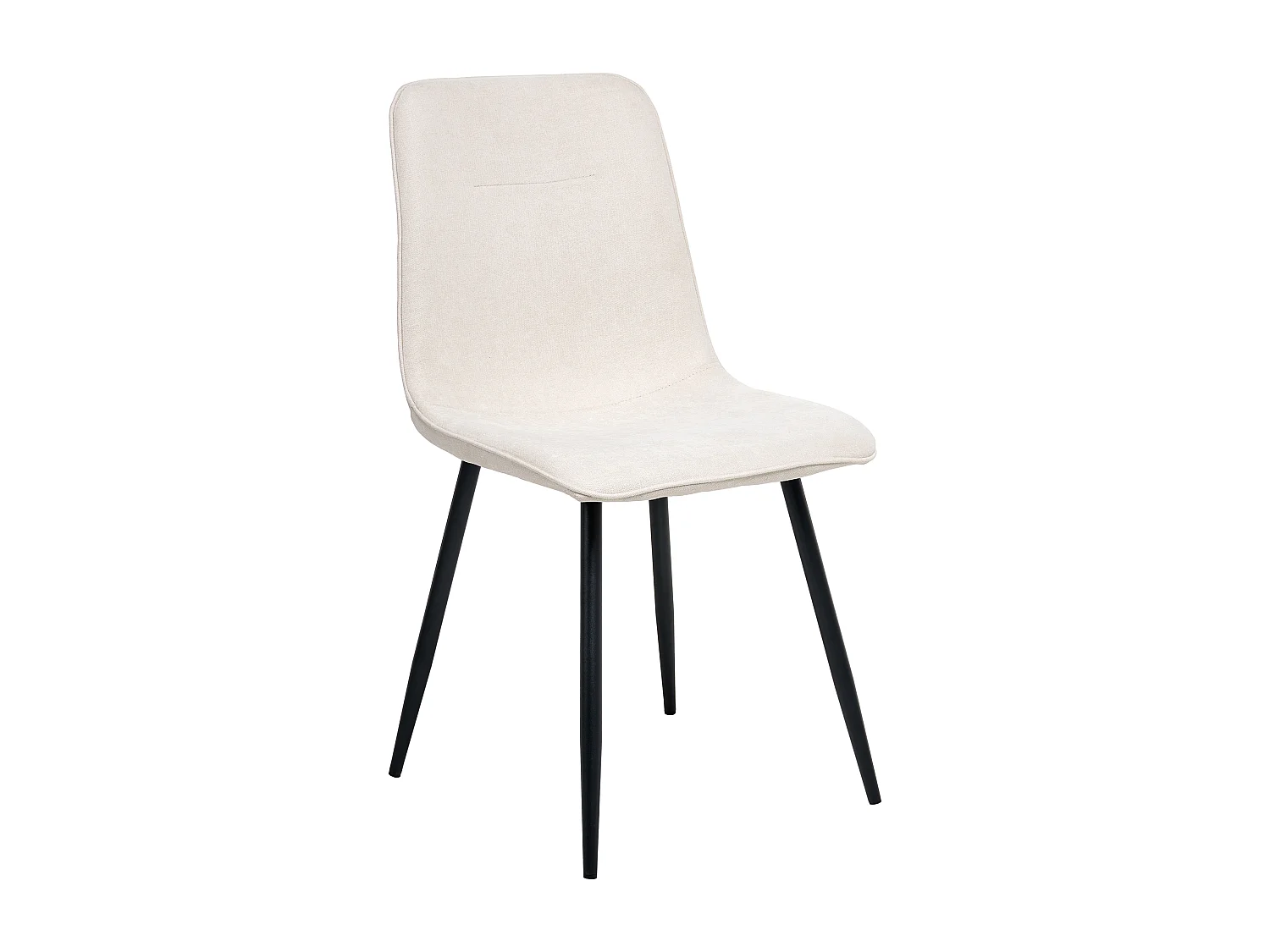 Lot de 4 chaises de salle à manger TUSCOLA Tissu Beige clair