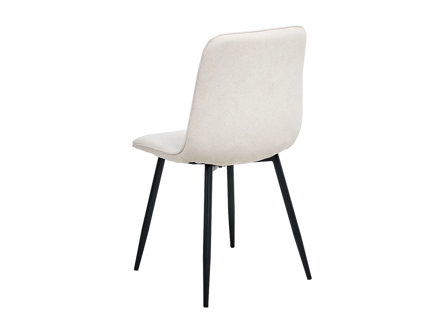 Lot de 4 chaises de salle à manger TUSCOLA Tissu Beige clair