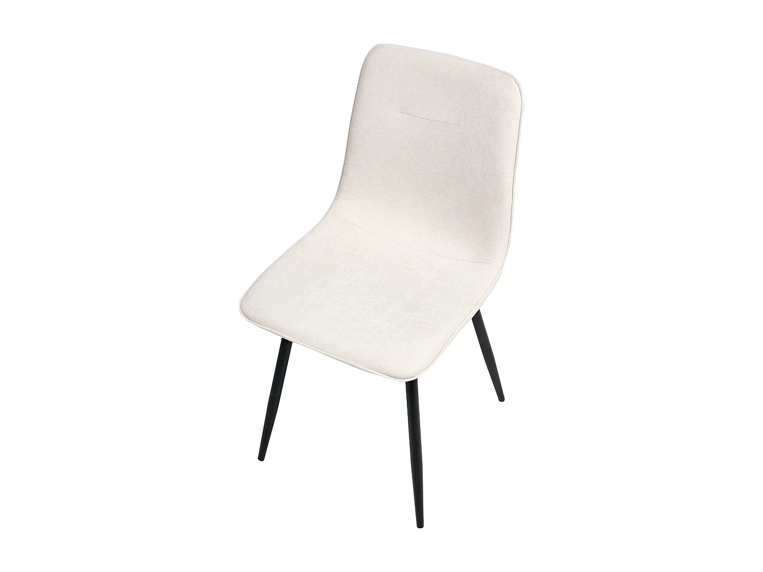 Lot de 4 chaises de salle à manger TUSCOLA Tissu Beige clair