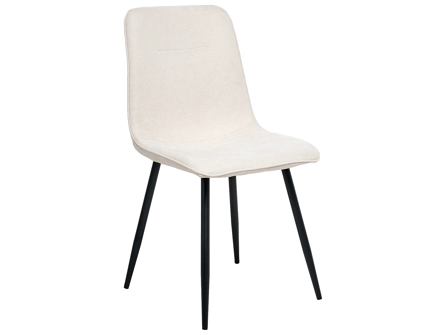 Set of 4 Dining Chairs TUSCOLA Fabric Light Beige