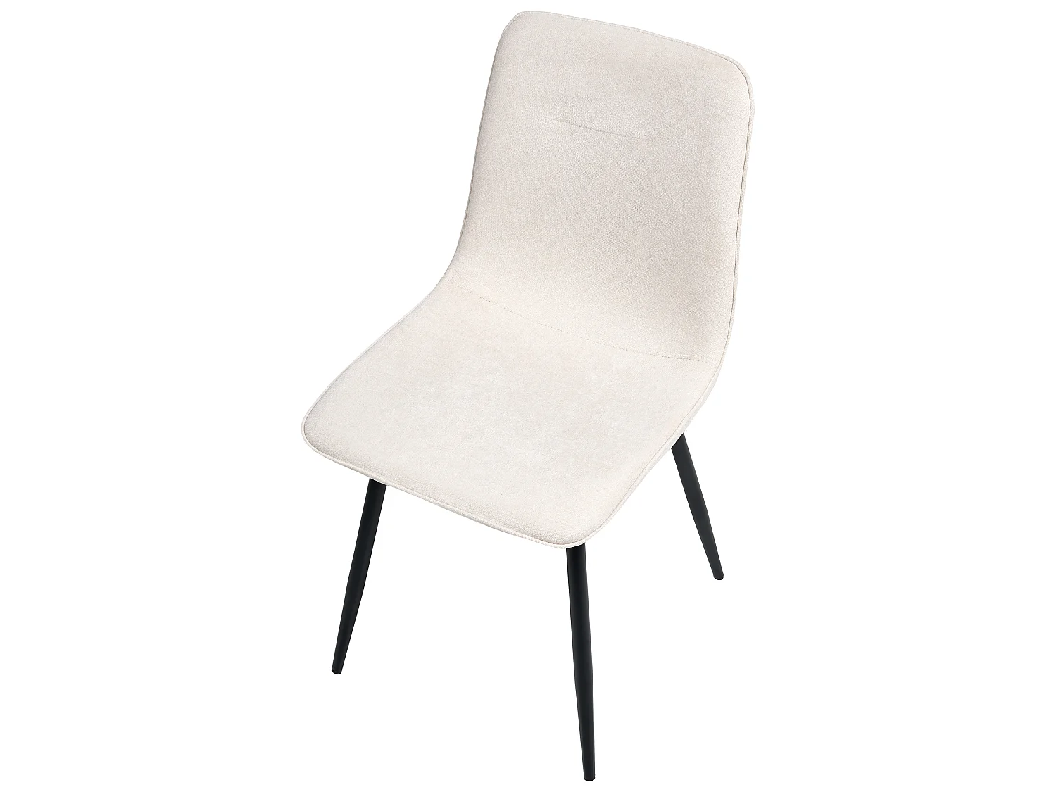Set of 4 Dining Chairs TUSCOLA Fabric Light Beige