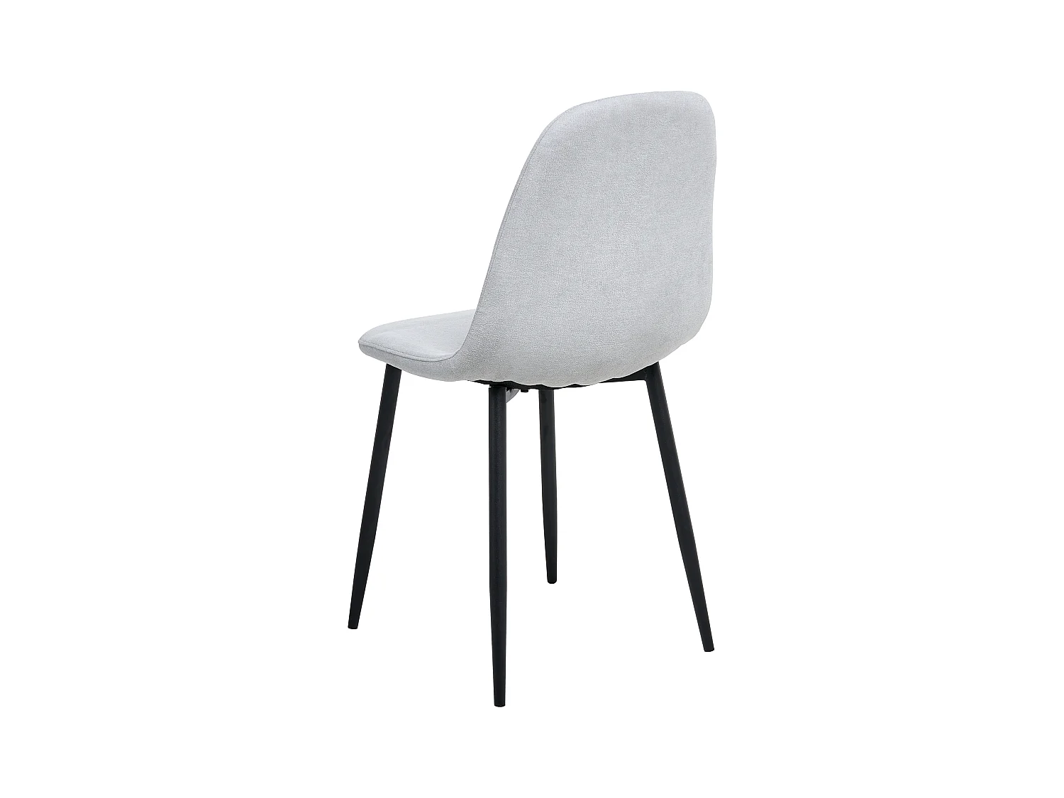 Lot de 4 chaises de salle à manger CRANDALL Tissu Gris clair