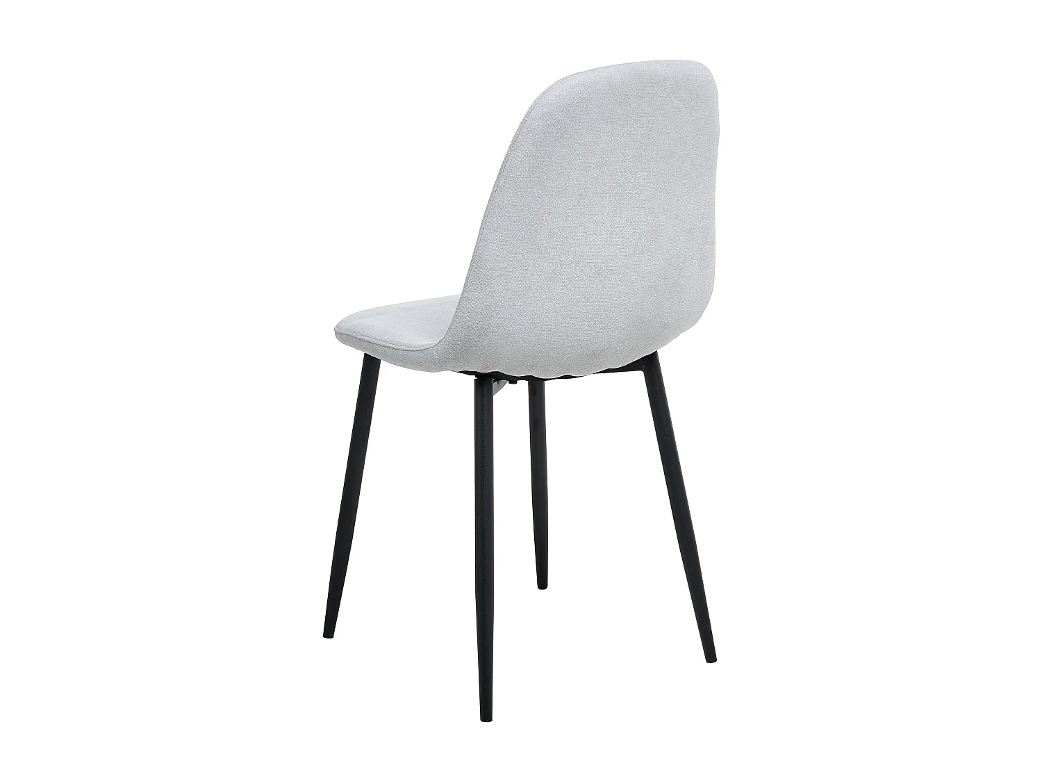 Lot de 4 chaises de salle à manger CRANDALL Tissu Gris clair