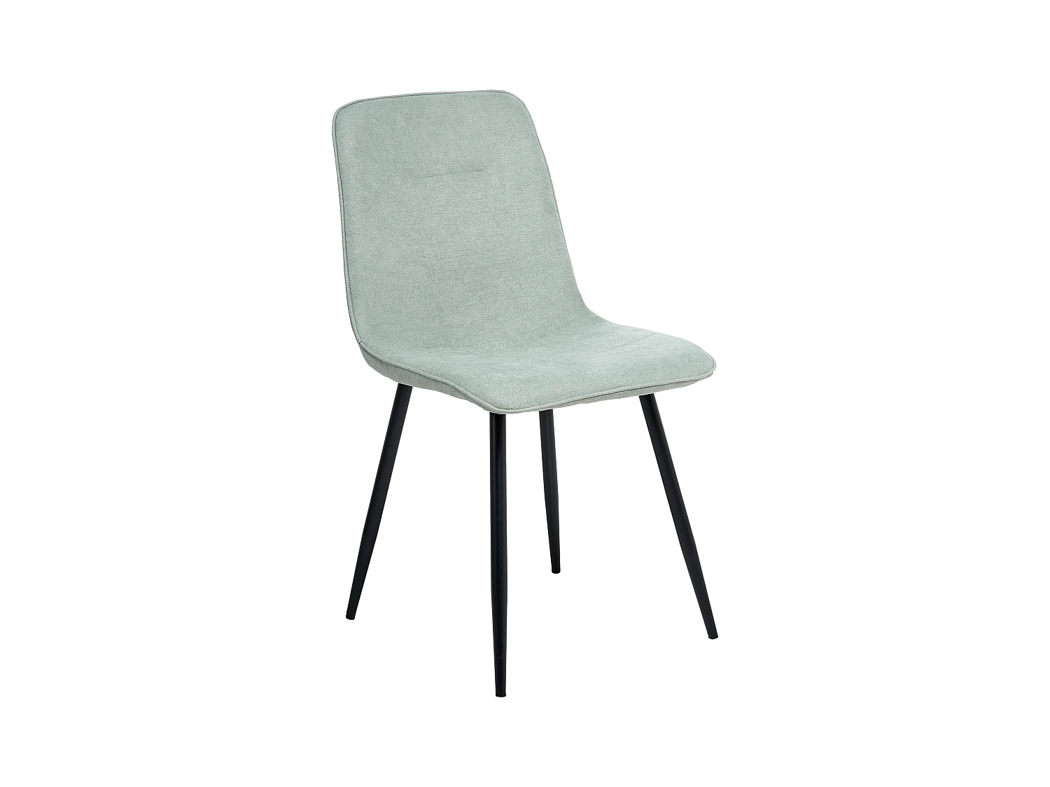 Lot de 4 chaises de salle à manger TUSCOLA Tissu Vert clair