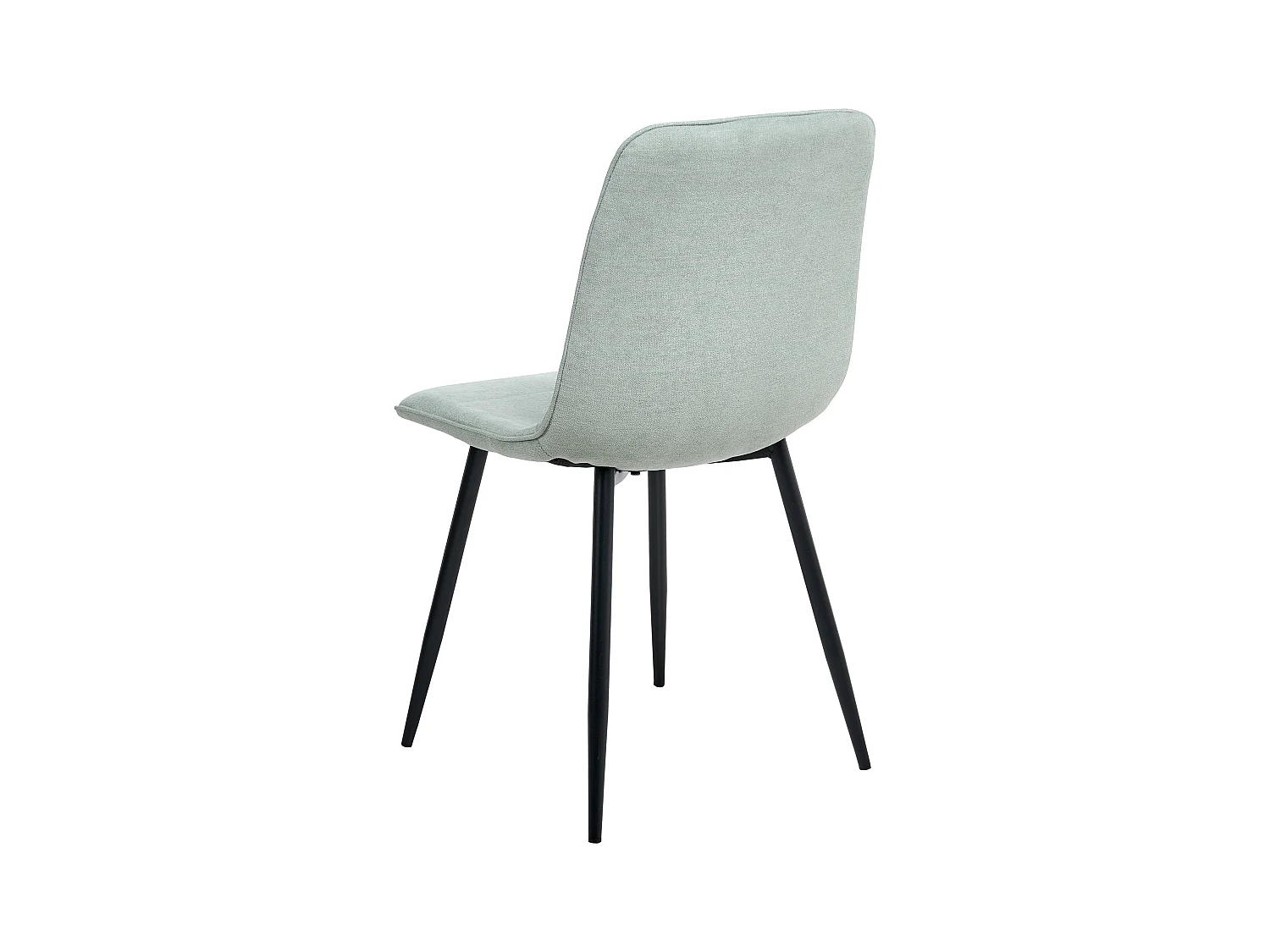 Lot de 4 chaises de salle à manger TUSCOLA Tissu Vert clair