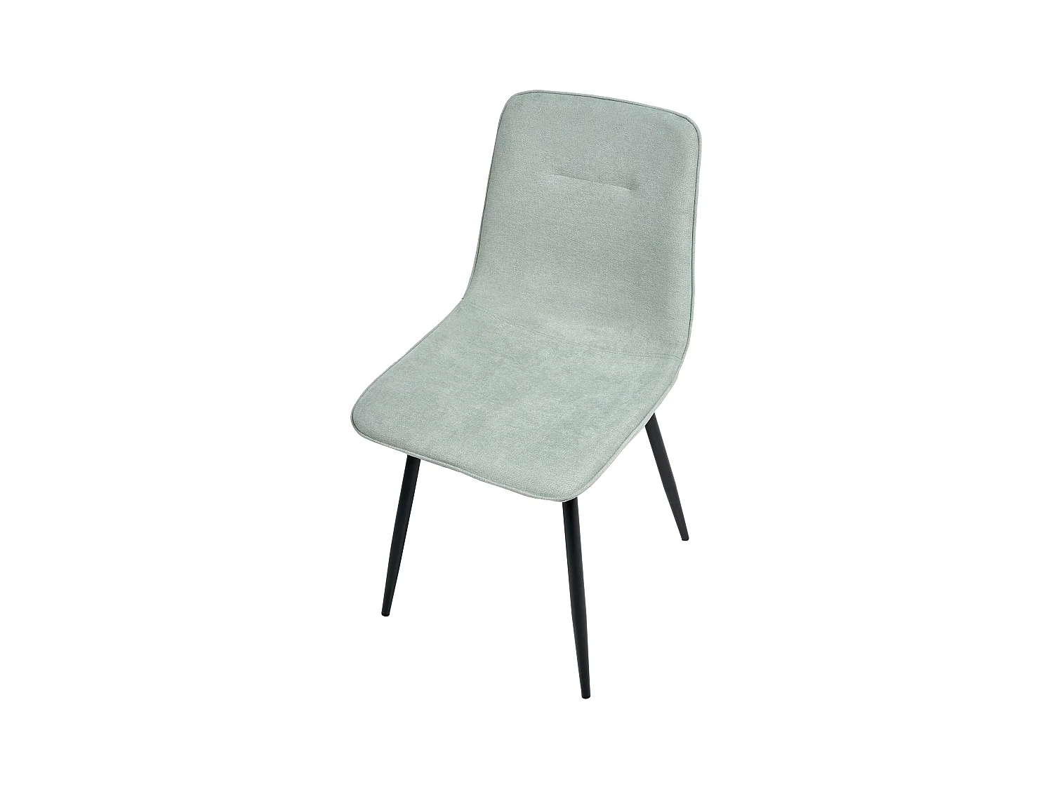 Lot de 4 chaises de salle à manger TUSCOLA Tissu Vert clair