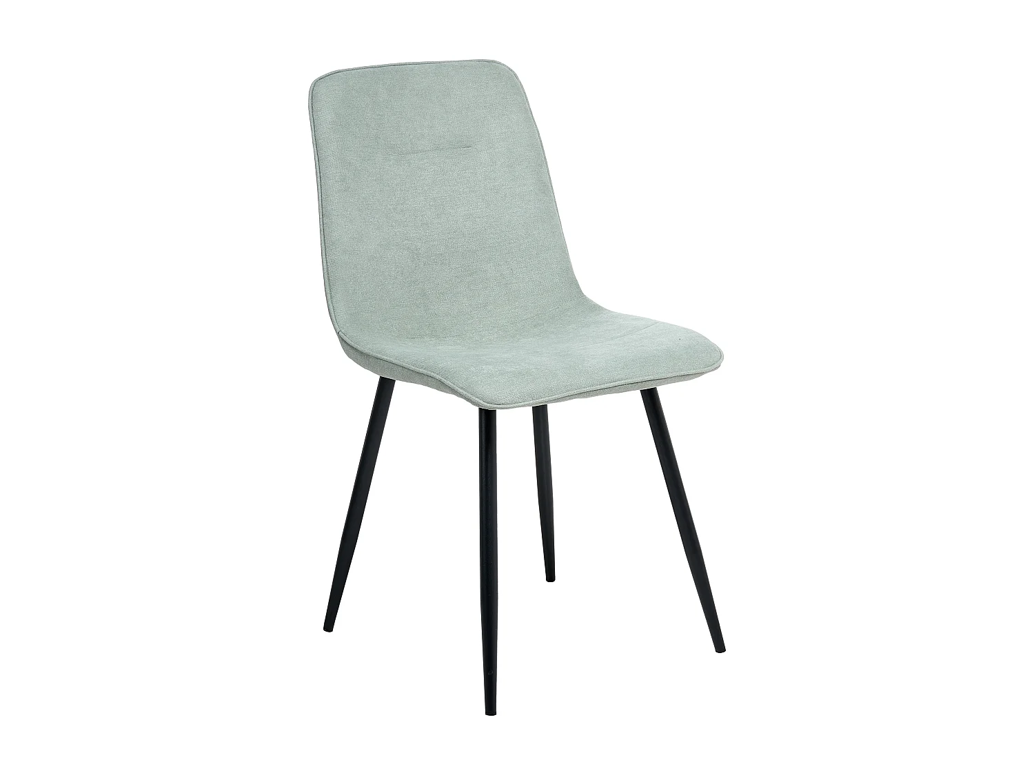 Lot de 4 chaises de salle à manger TUSCOLA Tissu Vert clair