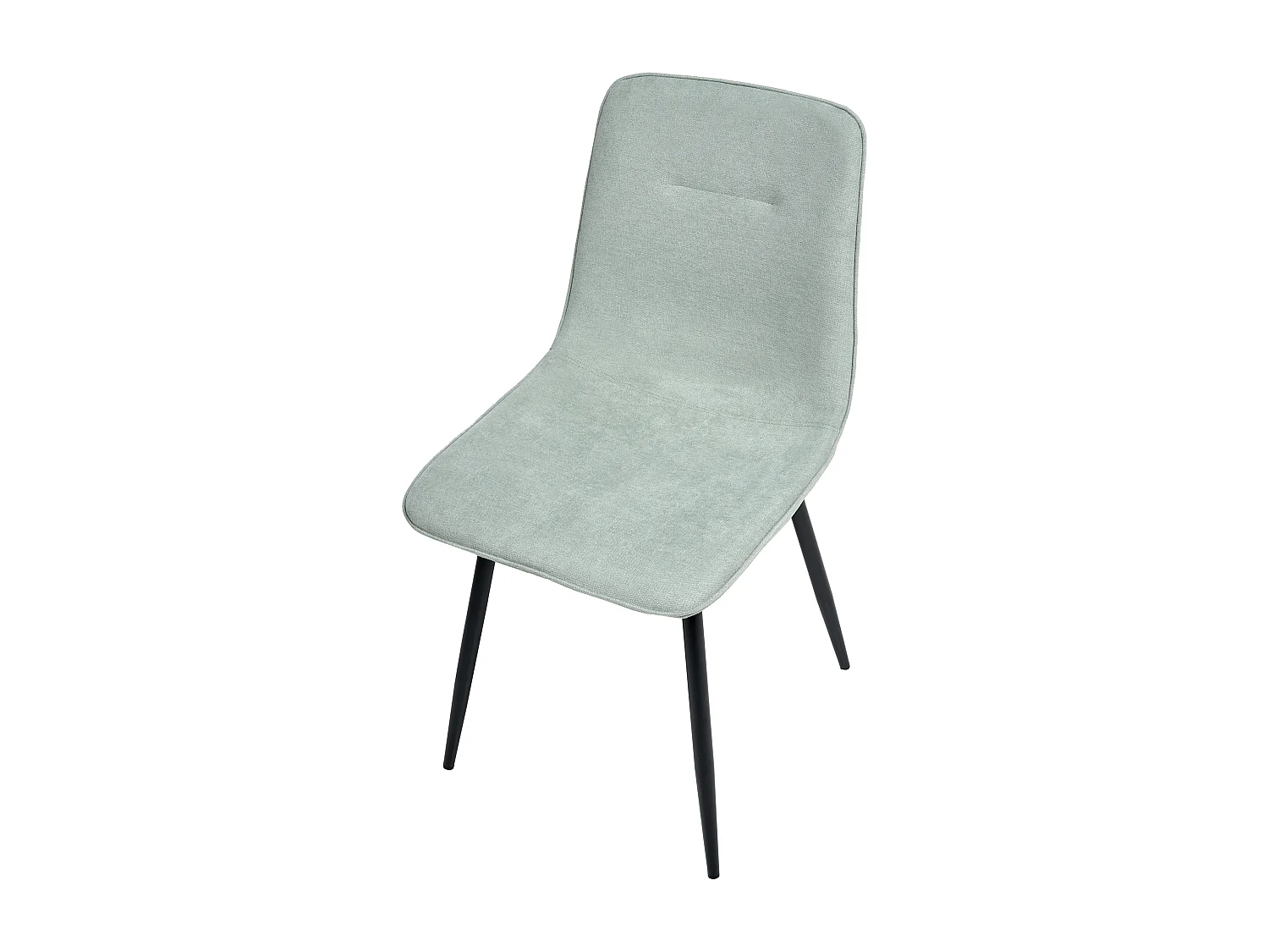 Lot de 4 chaises de salle à manger TUSCOLA Tissu Vert clair