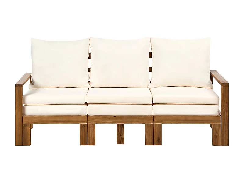 Banc avec coussin d'assise ISOLELLO 190 cm Réglable Acacia Marron